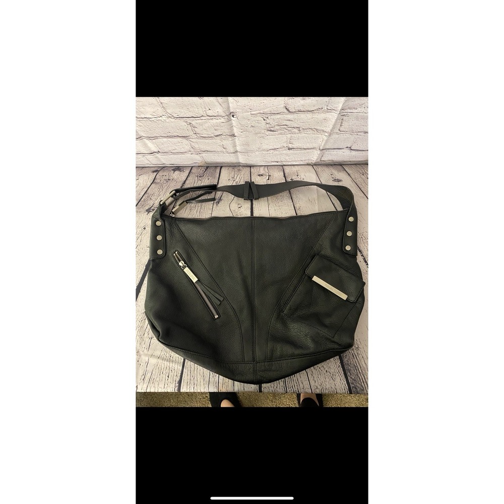 Perlina Leather Shoulder Bag Tote‎ Black